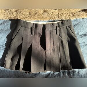 Zara Charcoal Pleated Skirt